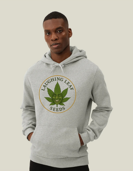 Laughing Leaf Branded Hoody in Grey