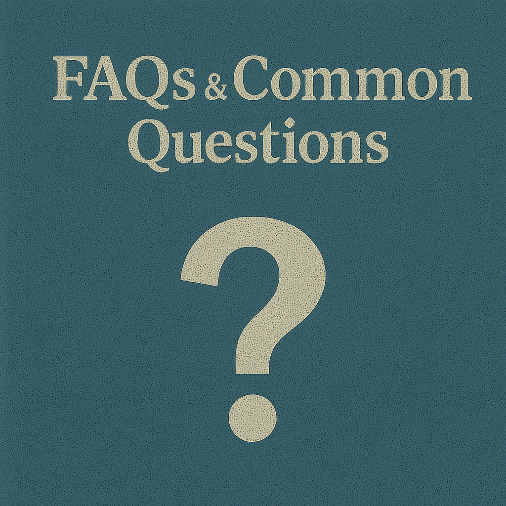 FAQs and Common Questions collection banner featuring a question mark icon, representing frequently asked questions and educational answers about cannabis seeds and UK compliance.