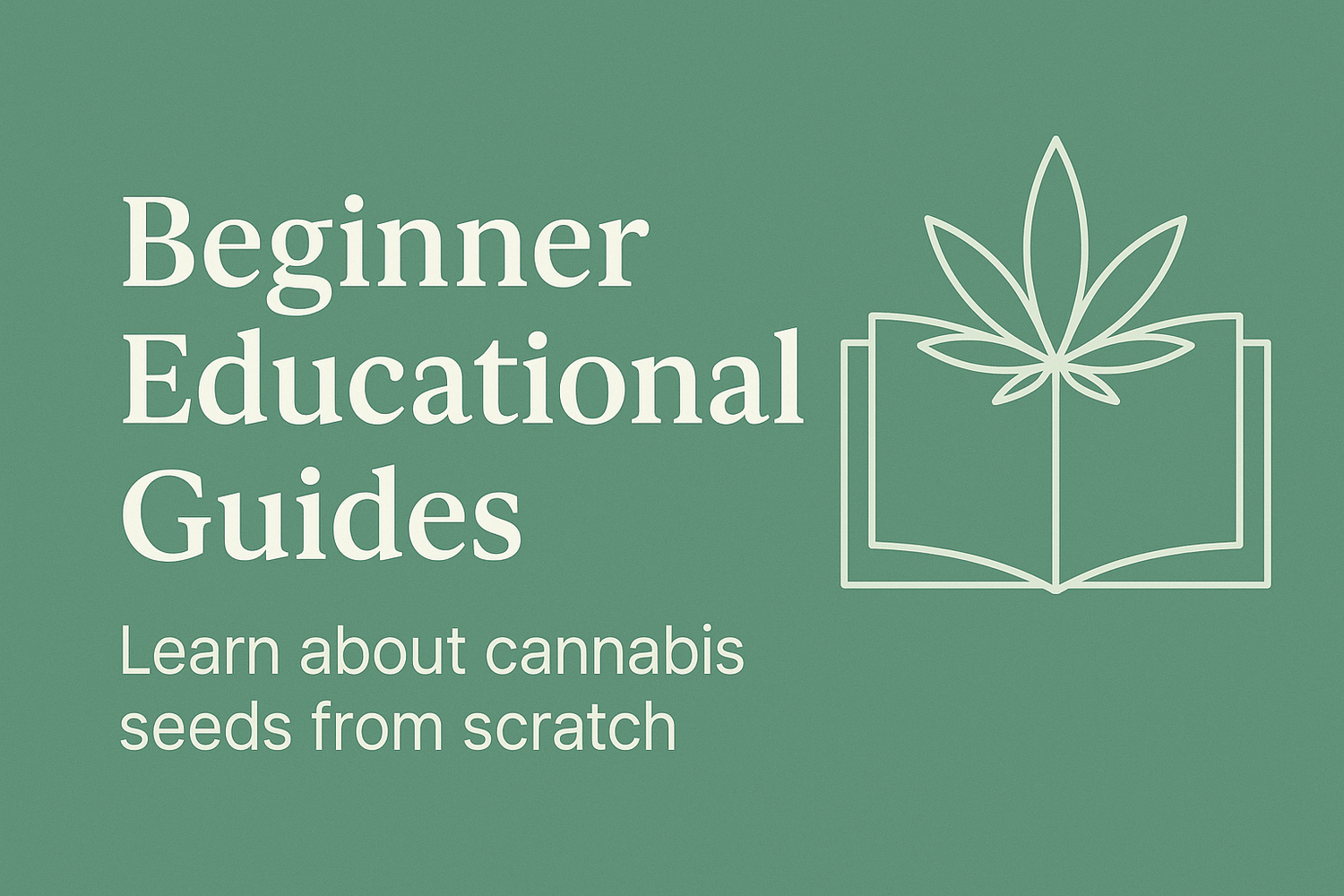 Beginner educational guides banner explaining cannabis seed basics, genetics and terminology for UK collectors and learners