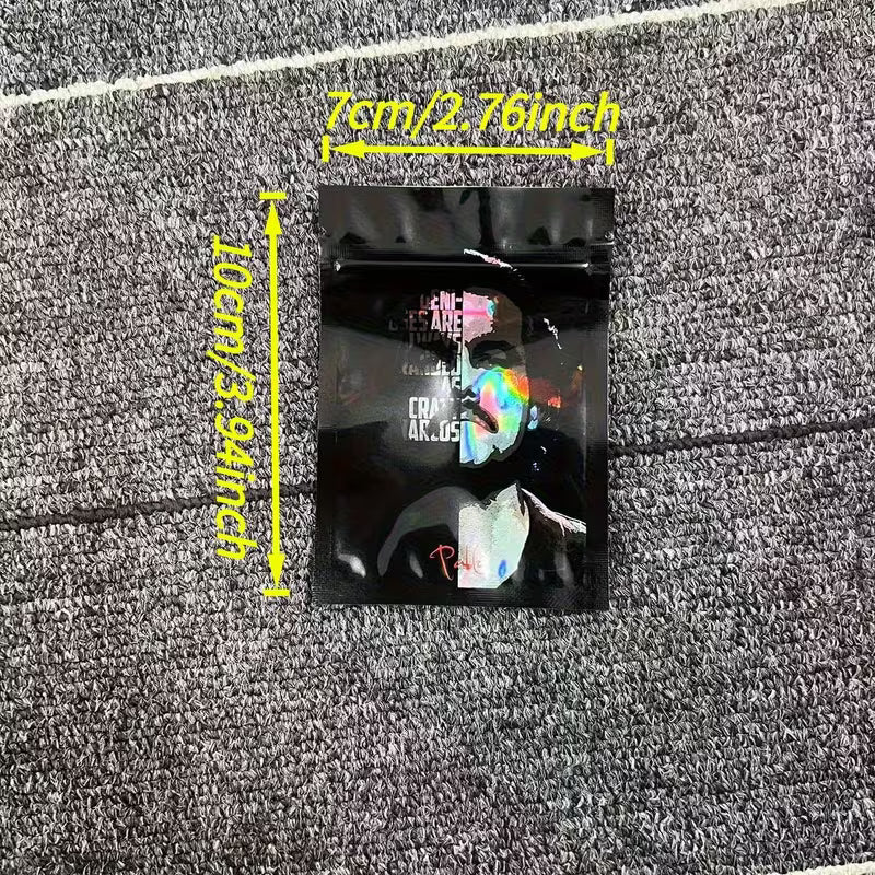 Gangster and mobster style mixed-design mylar zipper seed storage bags for cannabis seed collectors