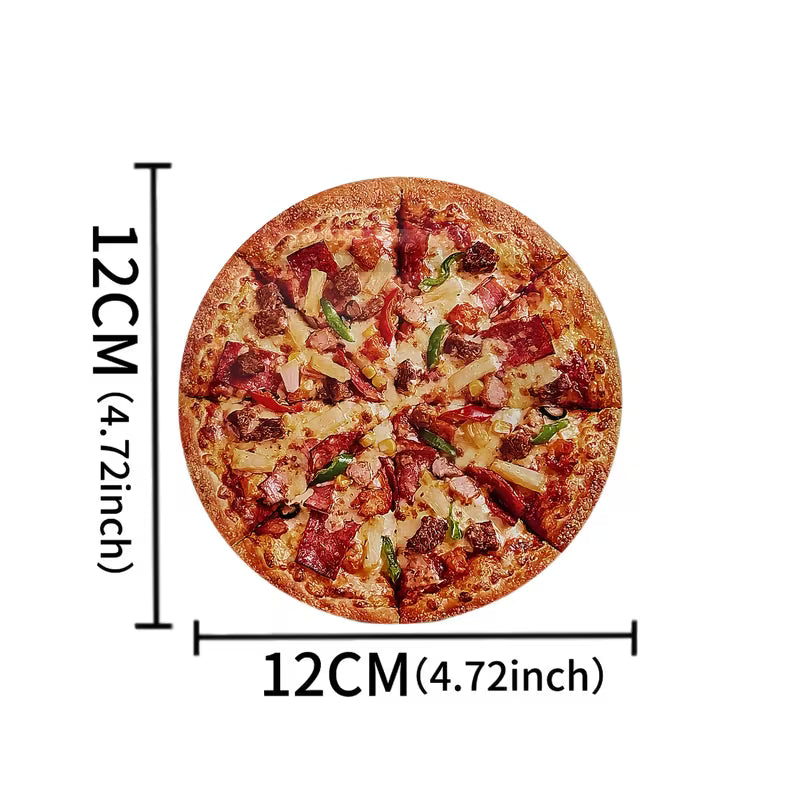 Small pizza with dimensions labeled on a white background