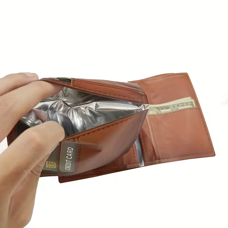 Wallet-shaped reusable Mylar seed storage bags with one-side zipper closure, suitable for small collectible seed storage in a 50 pack