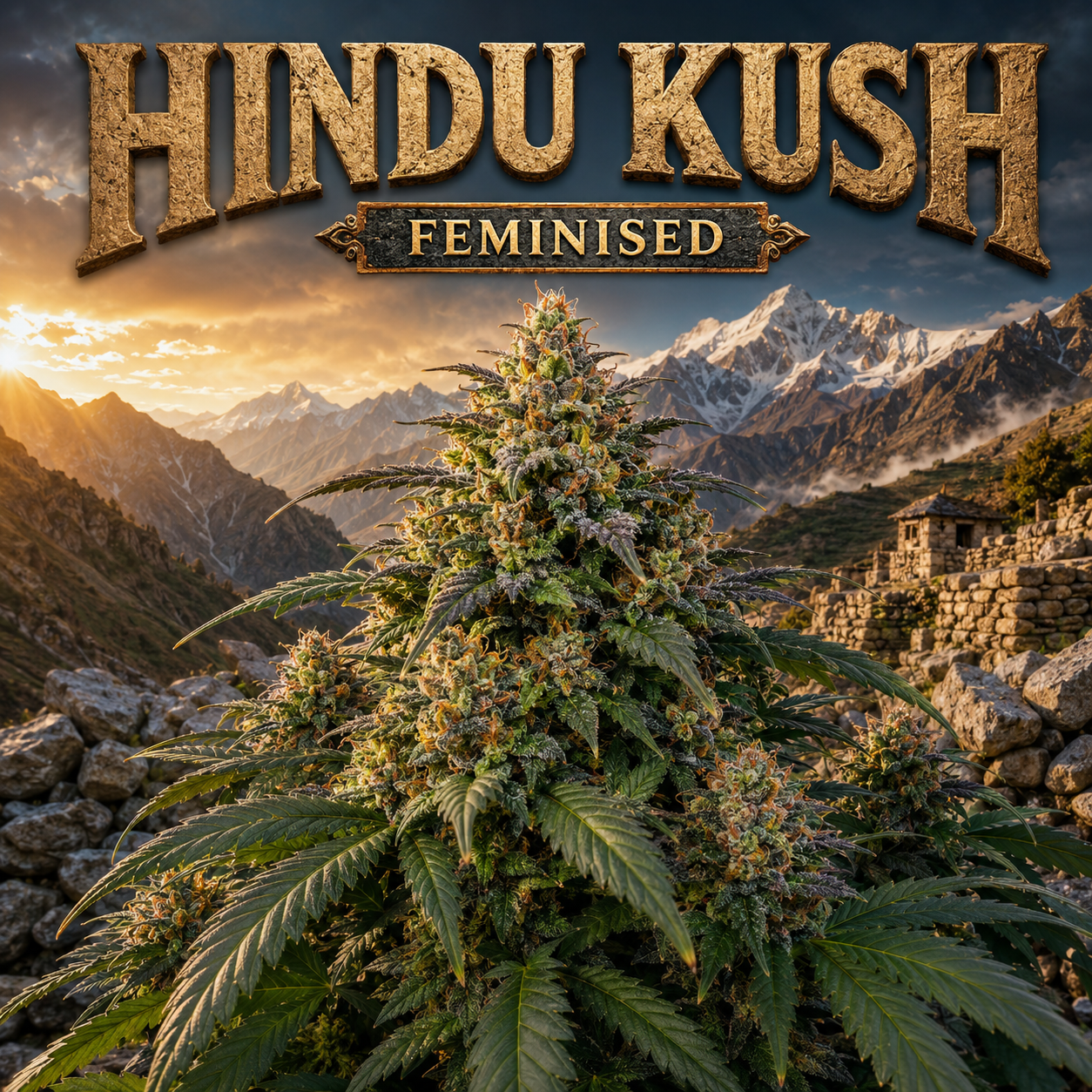 hindu kush feminised seed image with hd plant