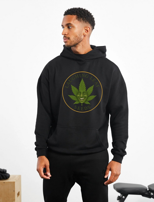 Laughing Leaf Branded Hoody in Black