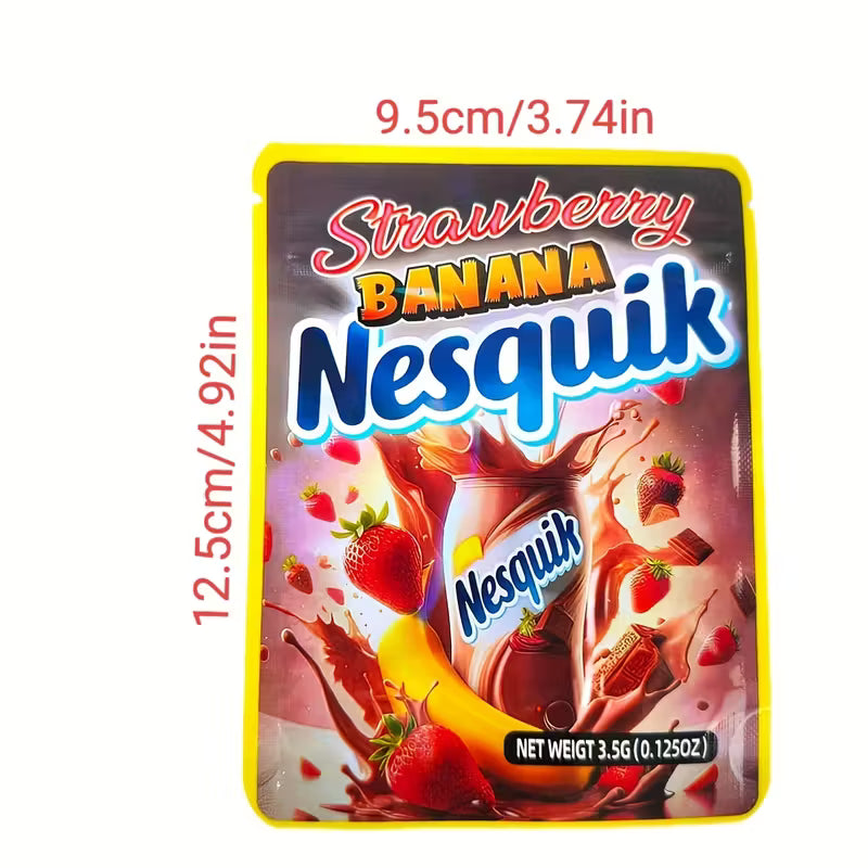 Milkshake pop holographic mylar zipper seed storage bags for cannabis seed collectors