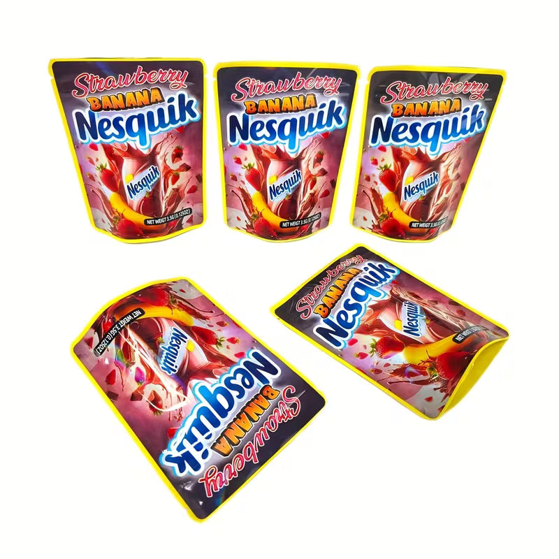 Milkshake pop holographic mylar zipper seed storage bags for cannabis seed collectors